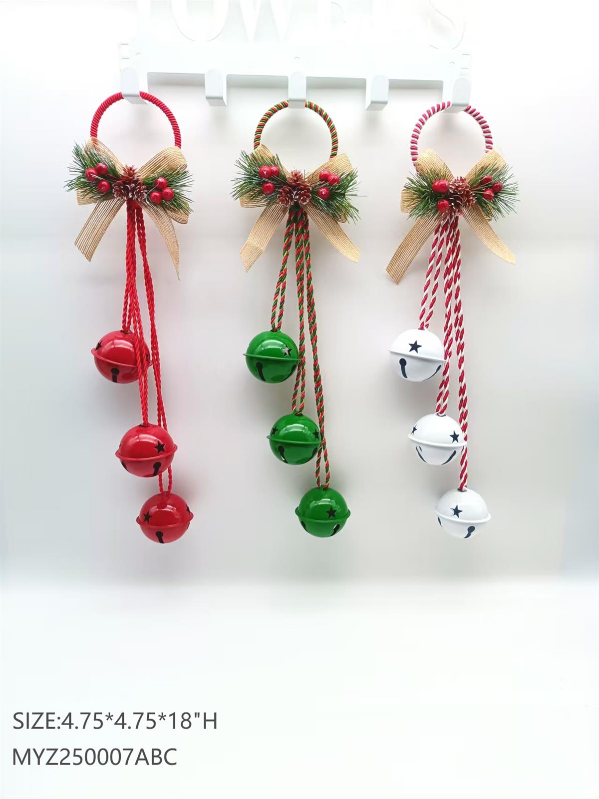 Metal Christmas bell door hangers