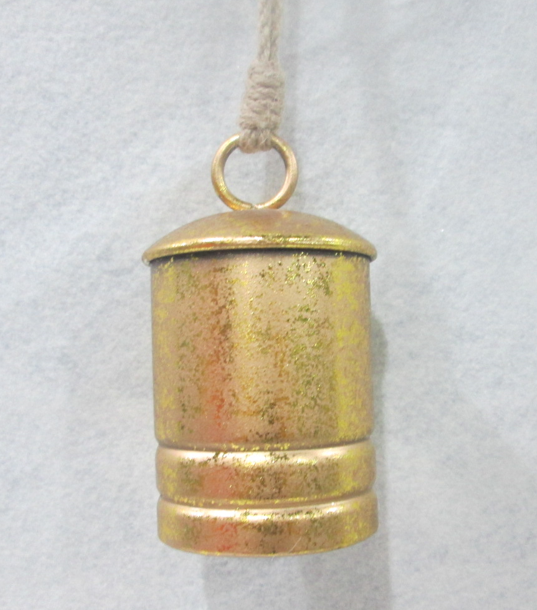 Gold Cylinder Bell Hanging Ornament