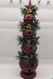 Red Jingle Bell Christmas Tree Tabletop Decoration
